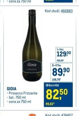 GIOIA Prosecco Frizzante