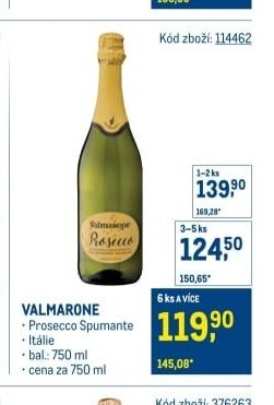 VALMARONE Prosecco Spumante