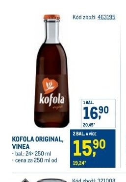 Kofola Original, Vinea