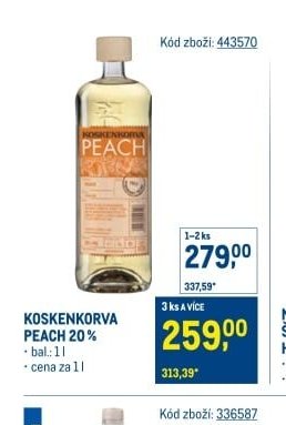 KOSKENKORVA PEACH 20%