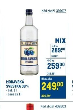 MORAVSKÁ ŠVESTKA 38%