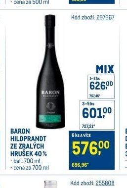 BARON HILDPRANDT ZE ZRALÝCH HRUŠEK 40%