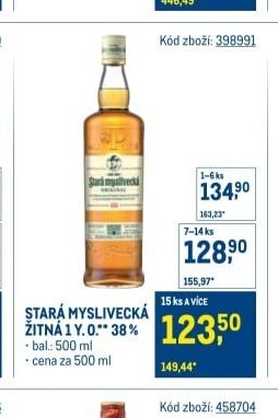 STARÁ MYSLIVECKÁ ŽITNÁ 1 Y. O. 38%