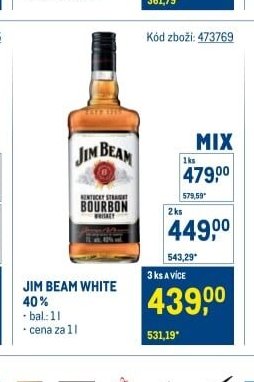JIM BEAM WHITE 40%