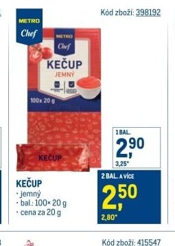KEČUP jemný 100x20 g