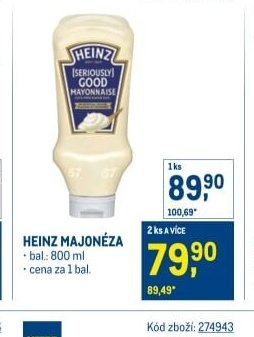 HEINZ MAJONÉZA 800 ml