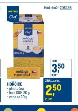 HOŘČICE PLNOTUČNÁ 100x20 g