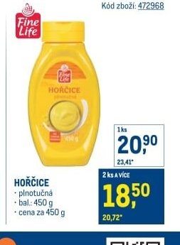HOŘČICE plnotučná 450 g