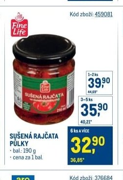 SUŠENÁ RAJČATA PŮLKY