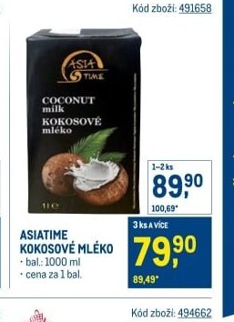 ASIATIME KOKOSOVÉ MLÉKO