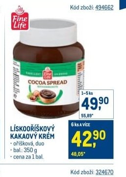 LÍSKOOŘÍŠKOVÝ KAKAOVÝ KRÉM