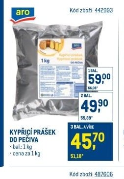 KYPŘICÍ PRÁŠEK DO PEČIVA