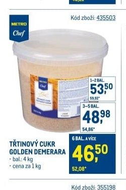 TŘTINOVÝ CUKR GOLDEN DEMERARA