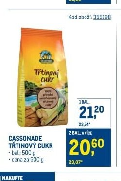 CASSONADE TŘTINOVÝ CUKR