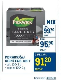 PICKWICK ČAJ ČERNÝ EARL GREY