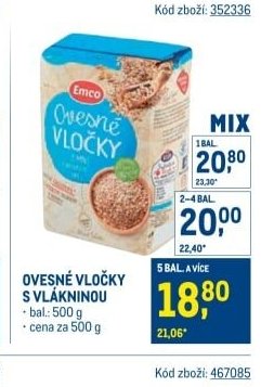 OVESNÉ VLOČKY S VLÁKNINOU
