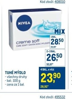 Nivea tuhé mýdlo