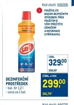 Savo dezinfekční prostředek