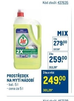 Jar prostředek na mytí nádobí