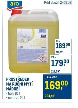 Aro prostředek na ruční mytí nádobí