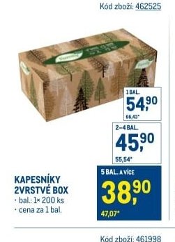 KAPESNÍKY 2VRSTVÉ BOX