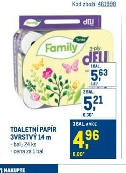 TOALETNÍ PAPÍR 3VRSTVÝ 14 m
