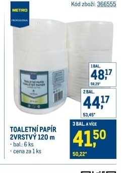 TOALETNÍ PAPÍR 2VRSTVÝ 120 m