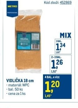 Vidlička 18 cm