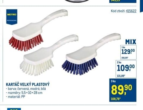 Kartáč velký plastový