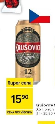 Krušovice 12 0,5 l, plech - Tesco aktualniletaky.eu