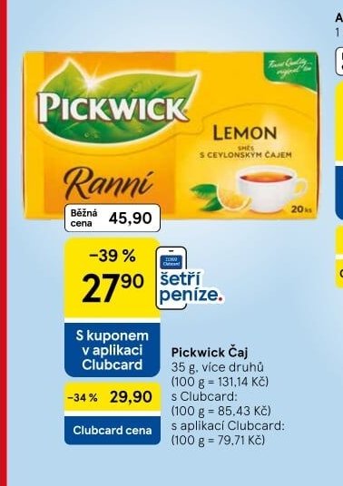 Pickwick Čaj - Tesco aktualniletaky.eu