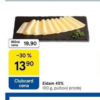 Eidam 45% 100 g - Tesco aktualniletaky.eu