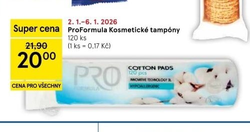 ProFormula Kosmetické tampony - Tesco aktualniletaky.eu