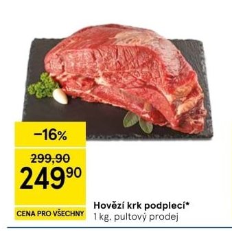 Hovězí krk podplečí - Tesco aktualniletaky.eu