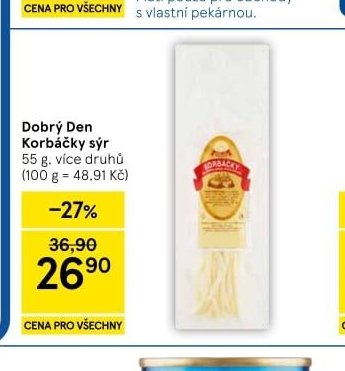 Dobrý Den Korbáčky sýr - Tesco aktualniletaky.eu