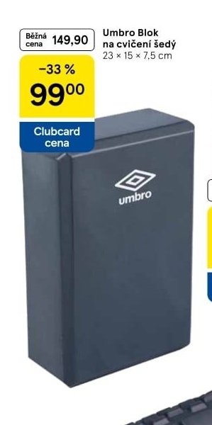 Umbro Blok na cvičení šedý - Tesco aktualniletaky.eu
