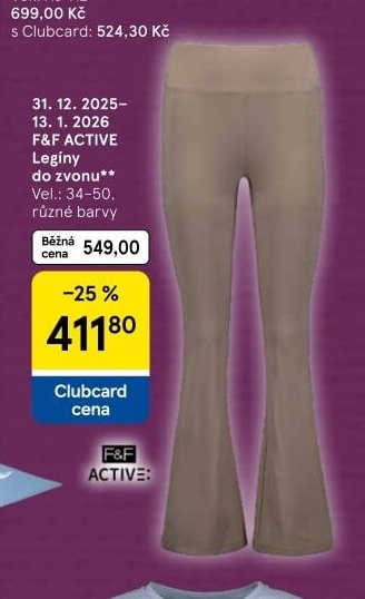F&F ACTIVE Legíny do zvonu - Tesco aktualniletaky.eu