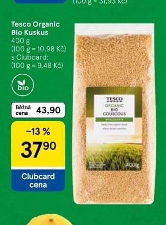 Tesco Organic Bio Kuskus 400 g - Tesco aktualniletaky.eu