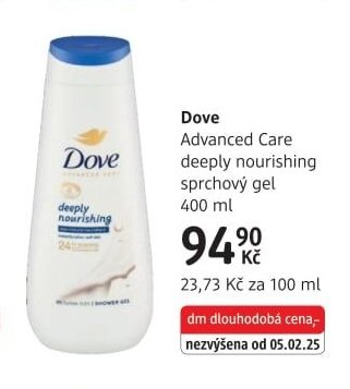 Dove Advanced Care deeply nourishing sprchový gel - dm drogerie aktualniletaky.eu