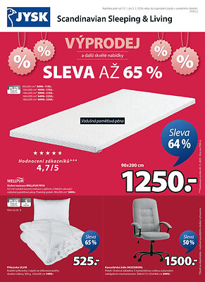 aktuální leták Jysk 12.1.2026-3.2.2026