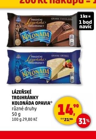 Lázeňské trojhránky Kolonáda Opavia různé druhy 50 g - Penny Market aktualniletaky.eu
