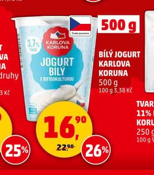 BÍLÝ JOGURT KARLOVA KORUNA 500 g - Penny Market aktualniletaky.eu