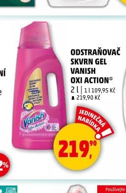 ODSTRAŇOVAČ SKVRN GEL VANISH OXI ACTION - Penny Market aktualniletaky.eu