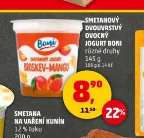 SMETANOVÝ DVOUVRSTVÝ OVOCNÝ JOGURT BONI - Penny Market aktualniletaky.eu