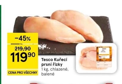 Tesco Kuřecí prsní řízky - Tesco aktualniletaky.eu