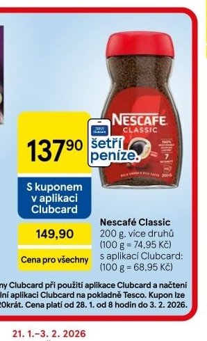 Nescafe Classic - Tesco aktualniletaky.eu
