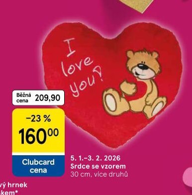 Polštář se srdcem - Tesco aktualniletaky.eu