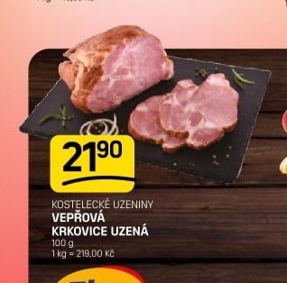 Kostelecké uzeniny vepřová krkovice uzená - FLOP aktualniletaky.eu