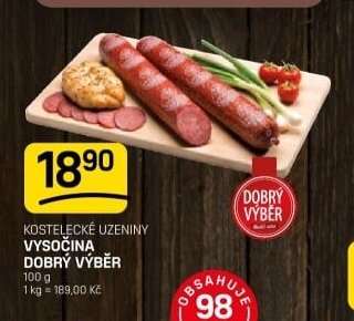 Kostelecké uzeniny Vysočina Dobrý výběr - FLOP aktualniletaky.eu