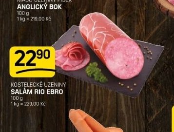 Kostelecké uzeniny Salám Rio Ebro - FLOP aktualniletaky.eu